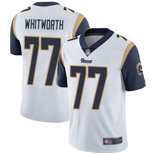 Los Angeles Rams Limited White Men Andrew Whitworth Road Jersey NFL Football 77 Vapor Untouchable